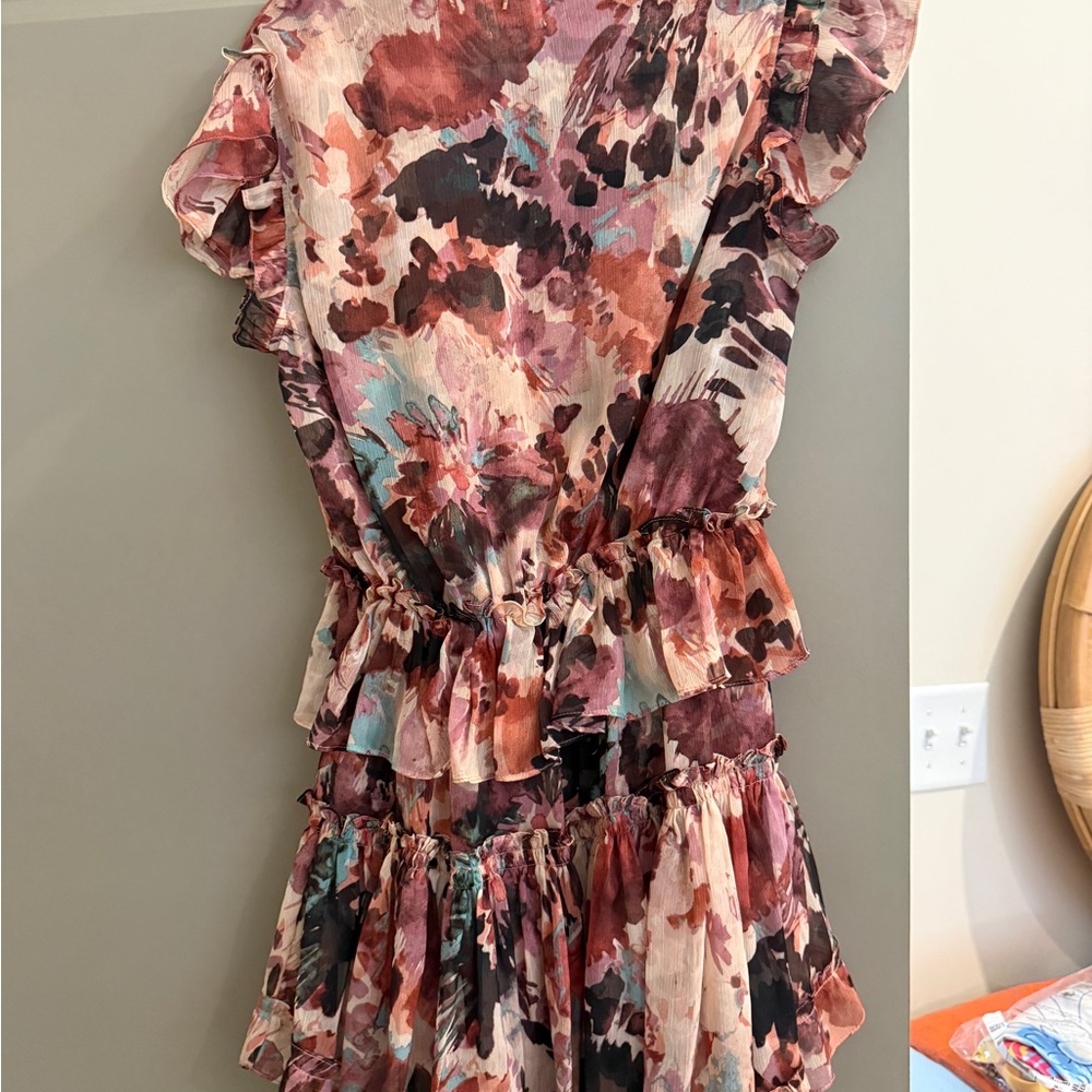 Misa Los Angeles Multicolor Ruffle Tiered Mini Dress - Picture 3 of 3